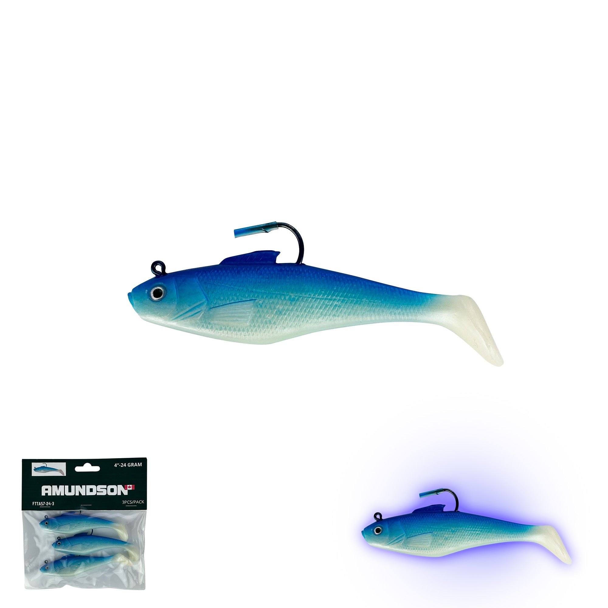 New Mega Jig head Swim Shads (2-4/pack)