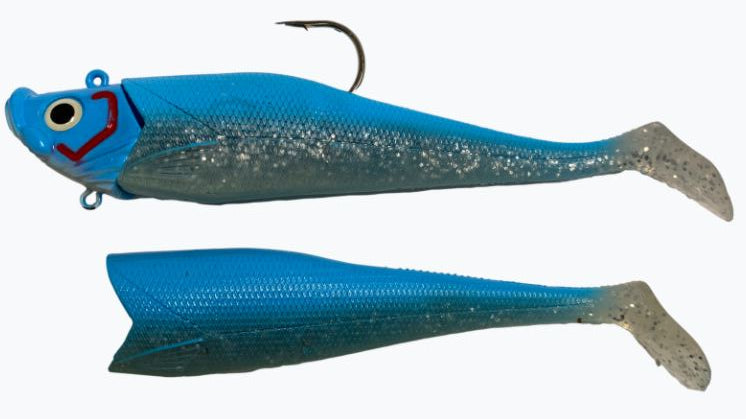 Mega Jig head Swim Shads (2 tails/pack)
