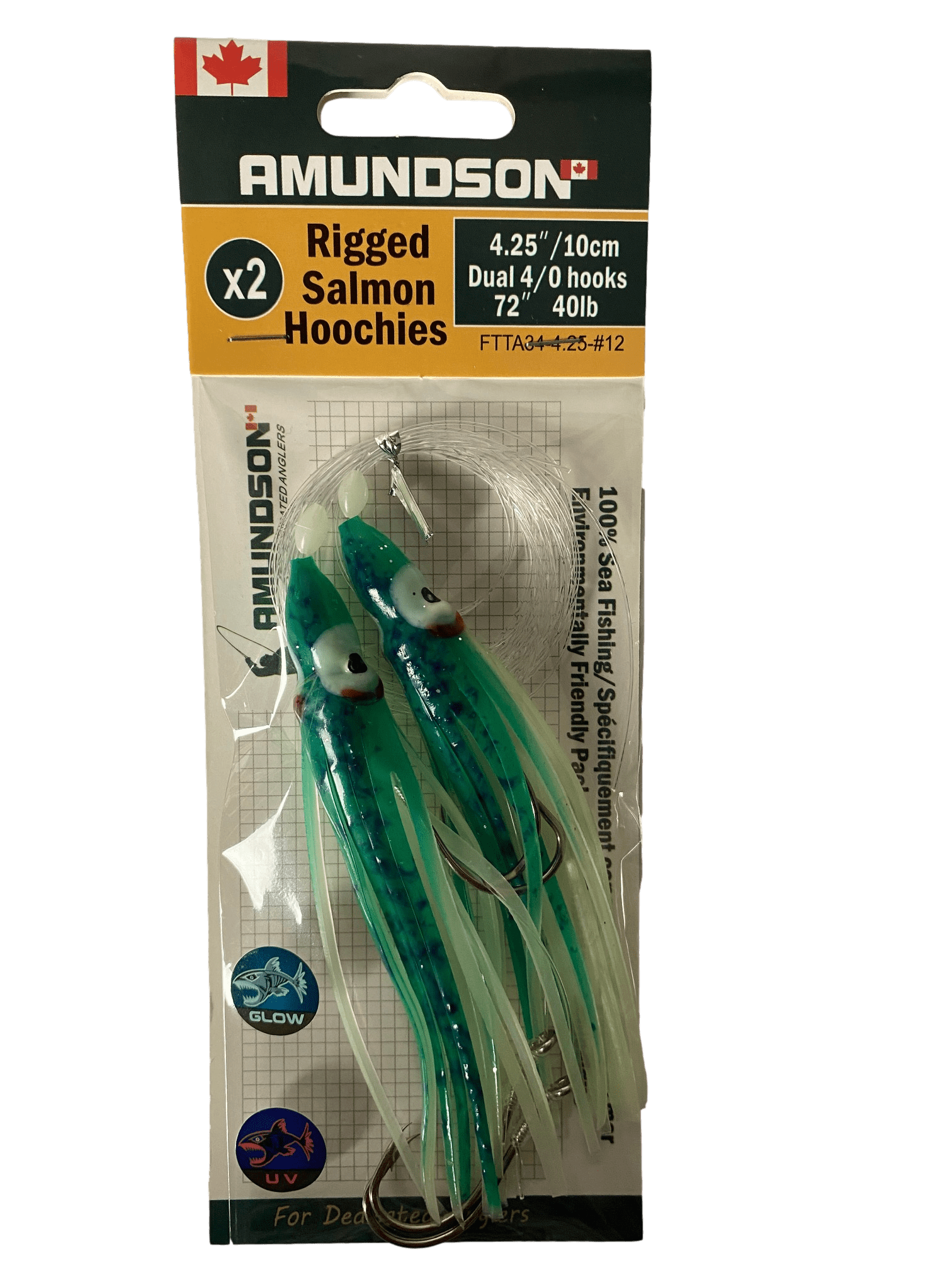 Rigged Salmon Hoochies (2/pack)