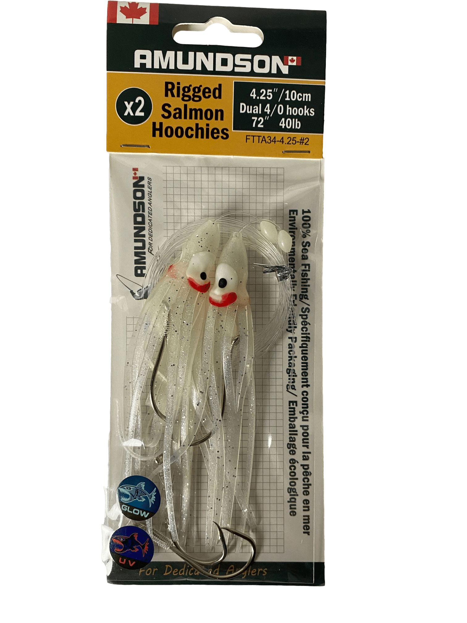 Rigged Salmon Hoochies (2/pack)