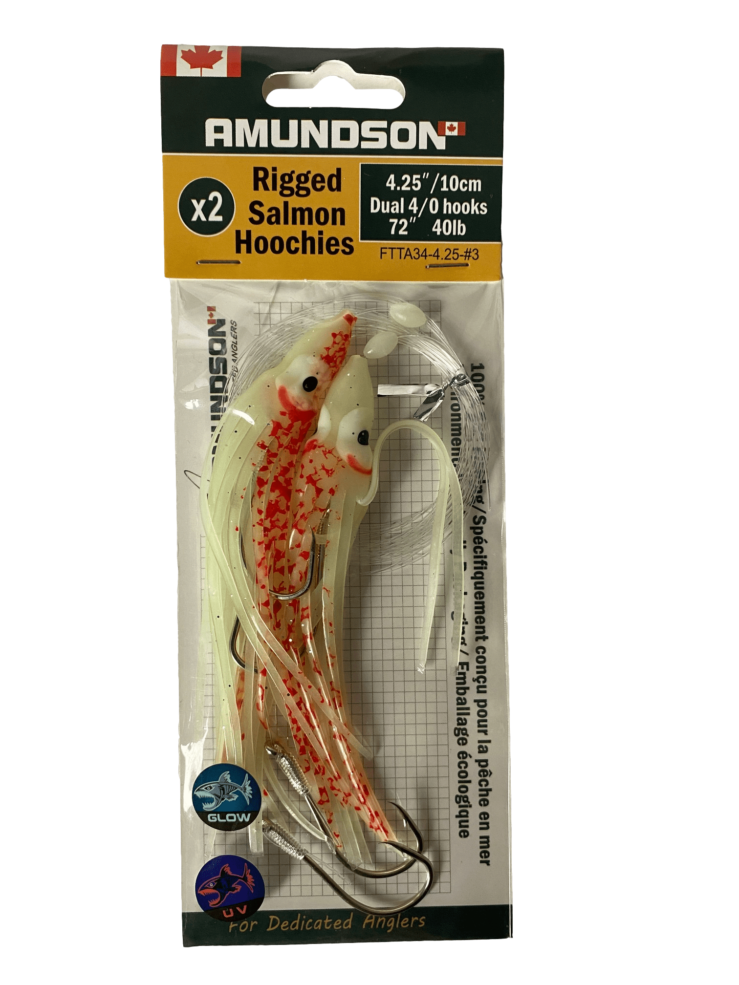 Rigged Salmon Hoochies (2/pack)