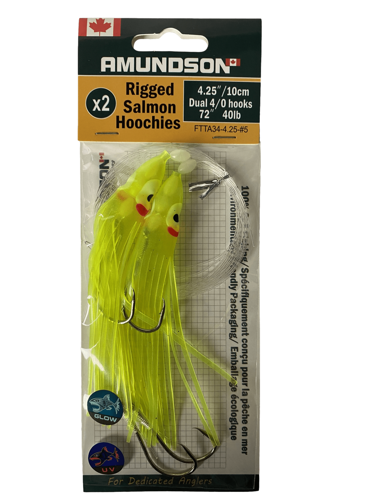 Rigged Salmon Hoochies (2/pack)