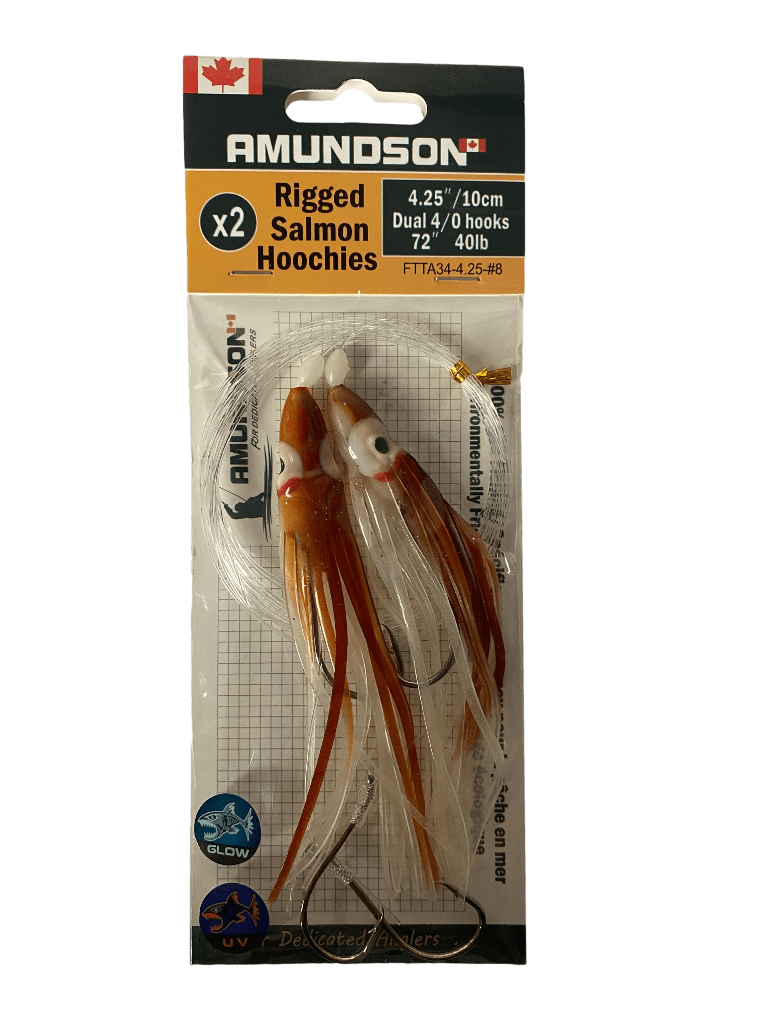 Rigged Salmon Hoochies (2/pack)