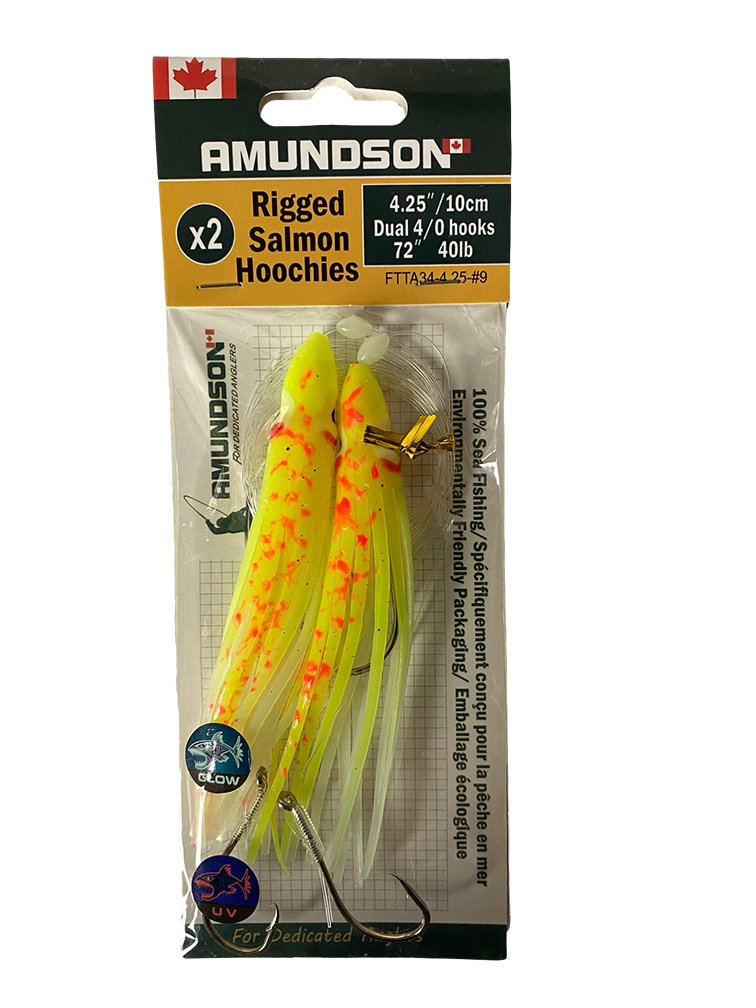 Rigged Salmon Hoochies (2/pack)