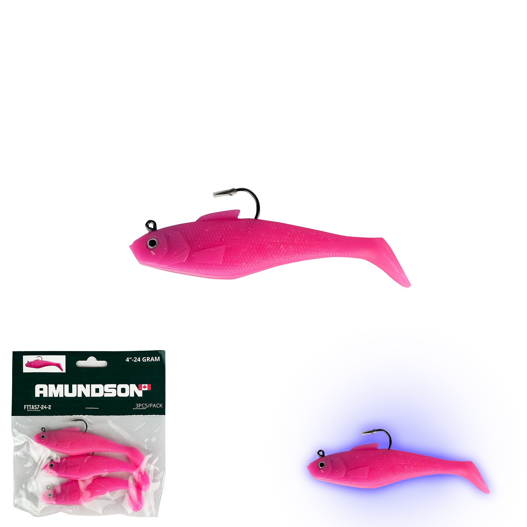 New Mega Jig head Swim Shads (2-4/pack)
