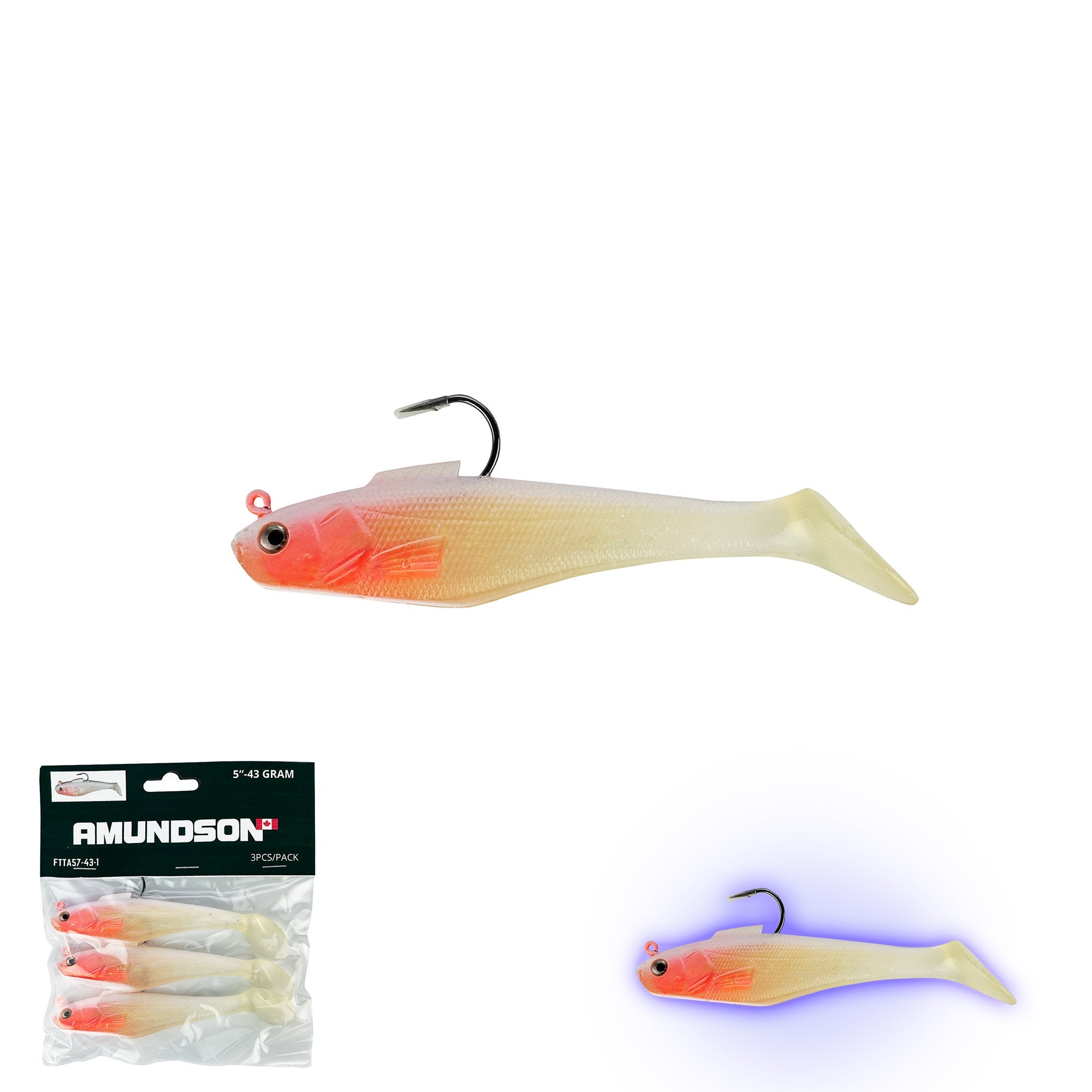 New Mega Jig head Swim Shads (2-4/pack)