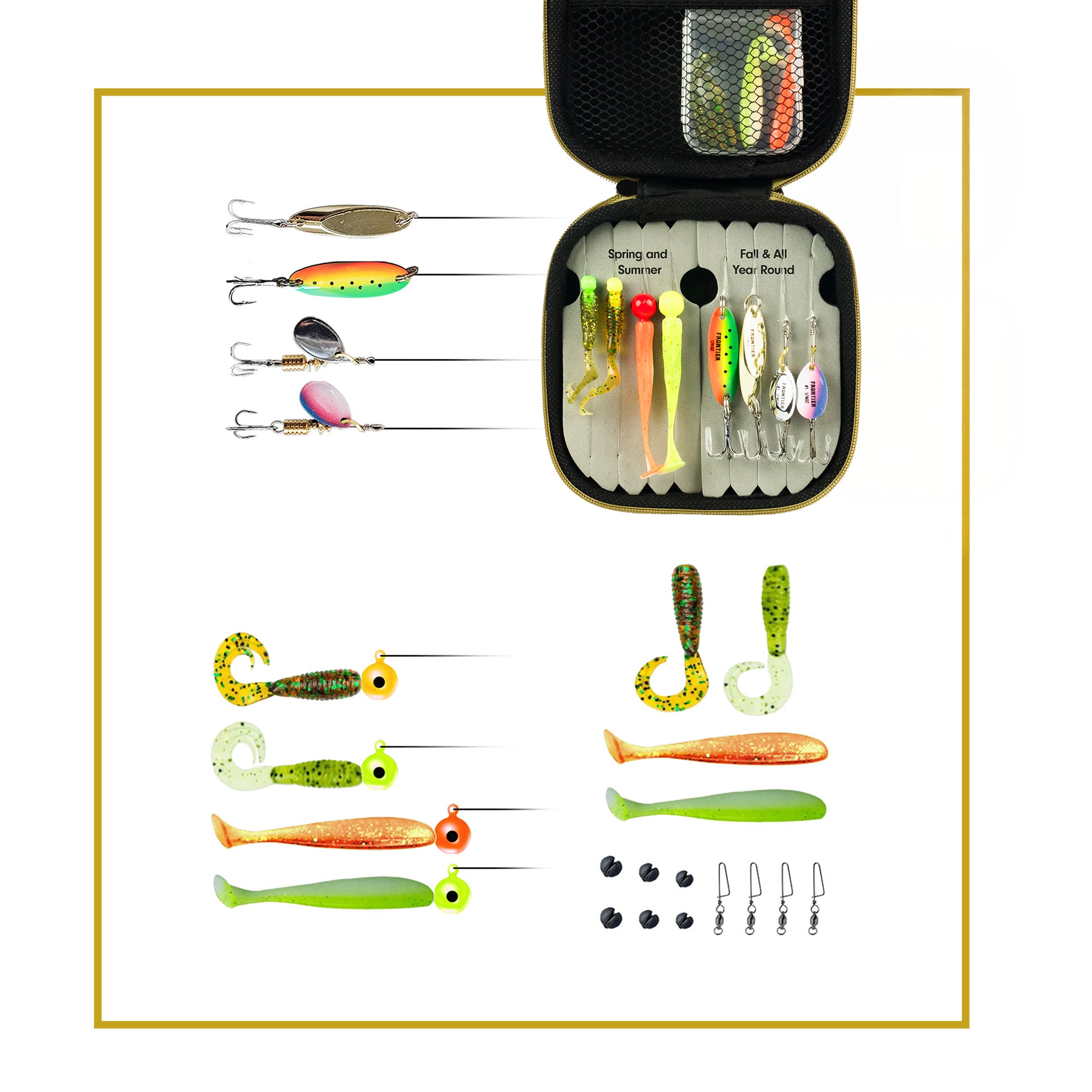 Savvy Rider Combo canne à pêche pliante (kit de pêche tout-en-un)