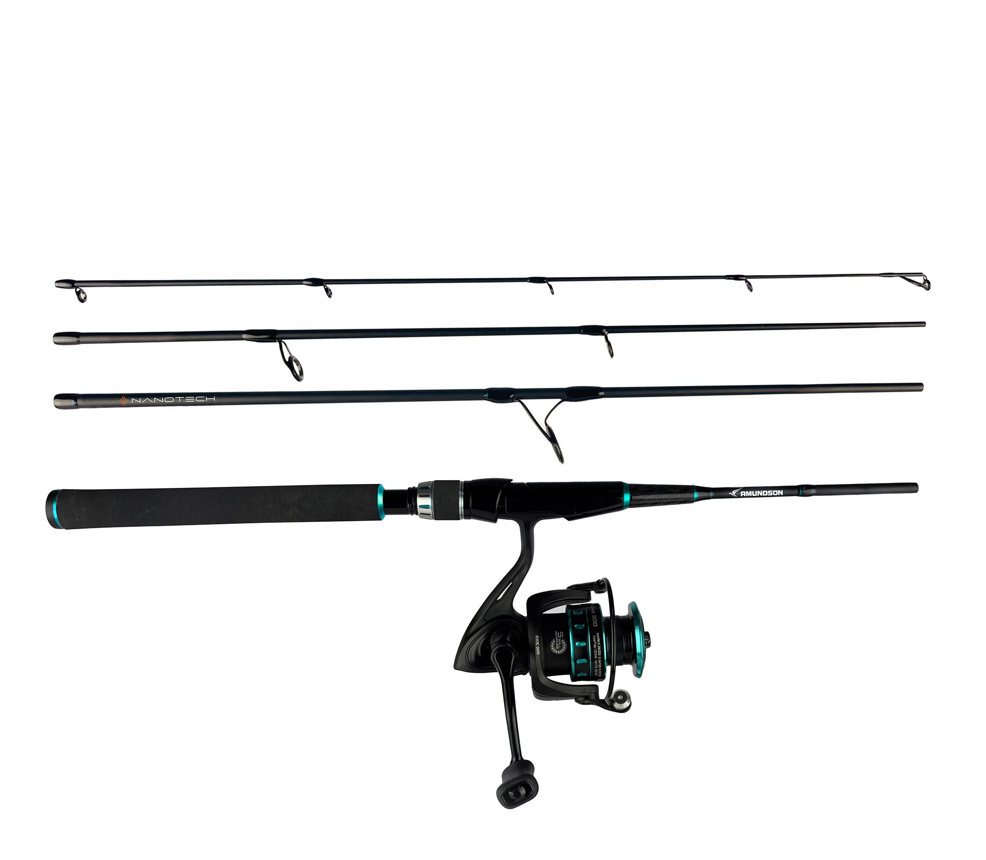Nanotech Saltwater Travel Spinning Combo 4pc