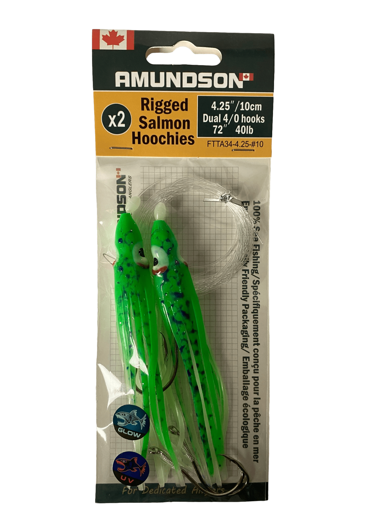 Rigged Salmon Hoochies (2/pack) — Amundson B2C - US/CA